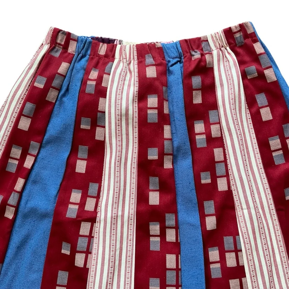 Vintage Chessa Davis Skirt Womens Patchwork Boho Hippie Peasant Cottagecore 70s